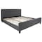 Flash Furniture King Size Dk Gray Fabric Platform Bed & Mattress HG-BM10-32-GG - alternate 3